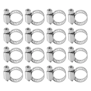 16 Stk Edelstahl Einstellbare Auto Kraftstoff Schlauchschelle Rohr Dicht Cl9949 - Bild 1 von 7