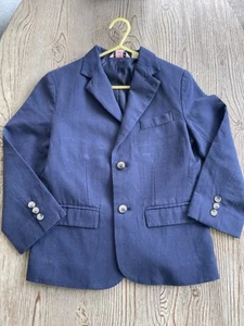 Janie and Jack, size 8, navy linen suit jacket, blazer - Picture 1 of 4