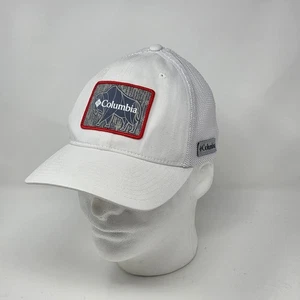 Columbia Buffalo Patch White/Red Mesh Unisex Fitted Hat Cap Size S/M Outdoors - Picture 1 of 8