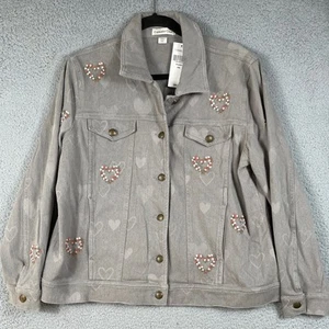 Coldwater Creek Stretch Heart Jacket Pewter Size PXL NWT - Picture 1 of 10