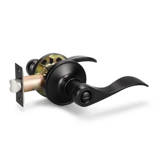 1 Confezione Leva per Porta Privacy Maniglie per Porta Nere Pomelli per Porta Interna, Doo... - Foto 1 di 7