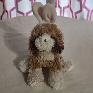 Douglas Cuddle Toys Buttercup Doodle 8" Plush Dog with Bunny Ears Headband Rare! - Picture 1 of 4