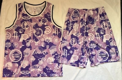 Camiseta de baloncesto de la NBA conjunto XL y pantalones cortos L púrpura y blanco logotipos de todos los equipos LEER Foto 1 de 4