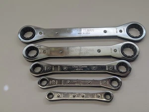Craftsman 5pc Ratchet Wrench Set 42161 42162 42163 42164 42165 Tool 1/4"-7/8" - Picture 1 of 12