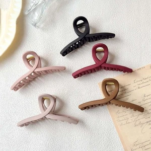 Safe Elastic Plastic Hair Claw Cross Straight Line Shaped Hair Claw Gifts - Picture 1 of 17