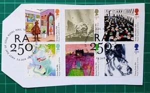 2018 Royal Academy of Arts set of 6 USED on paper Ex-FDC - Picture 1 of 1