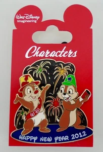 Disney WDI Chip and Dale Celebrating New Year 2012 Pin LE 300 - Picture 1 of 4