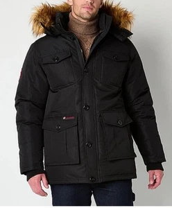 CANADA WEATHER GEAR MEN HEAVYWEIGHT PARKA, OMCW253H XL CHARCOAL BLACK - Picture 1 of 14