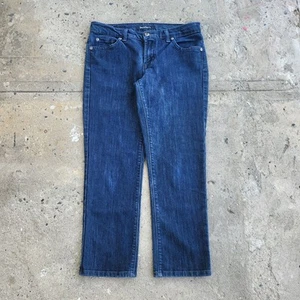 David Kahn Crop Jeans Size 30x25 Blue Dark Made in USA Straight Tag 29 - Picture 1 of 11