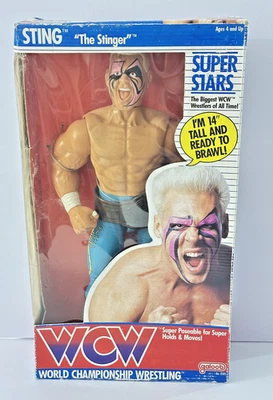 Sting WCW Superstars 14” de alto con cinturón en caja pintura perfecta 1991 Galoob leer descripción Foto 1 de 4