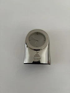 RARE Tottenham Hotspur Members Club Football Chrome Miniature Small Clock 6.5cm - Picture 1 of 4