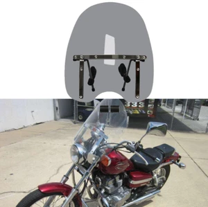 18"x16" Smoke Windshield For Honda Rebel CMX250 Magna Shadow VT600 750 1100 - Picture 1 of 14