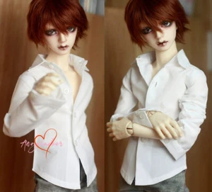 BJD Clásica Camisa Blanca Mangas Largas Ropa Estilo Básico para 1/4 1/3 Tío Muñeca - Imagen 1 de 4