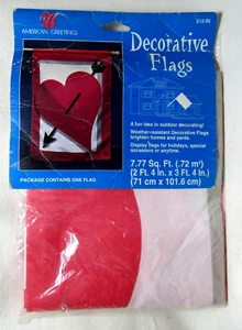 American Greetings Novelty Flag Heart w/ Arrow Valentines Day 28" x 40" NEW - Picture 1 of 2