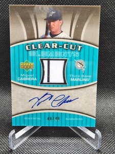 2007 UD Elements Miguel Cabrera Clear-Cut Elements Jersey Patch Auto #48/49
