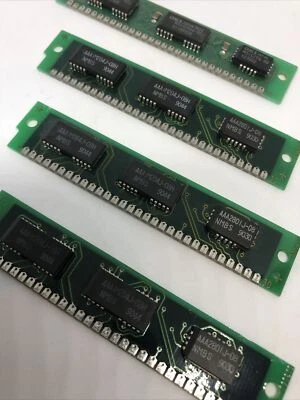 Set of 4 256K 30-pin SIMM RAM 256 Kbyte 80ns Pair TOTAL 1MB 3-chip IBM Apple XT - Image 1 of 4