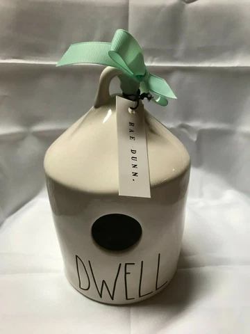 Rea Dunn "DWELL" Ceramic Bird House Decore | Artisan Collection By Magenta Cover