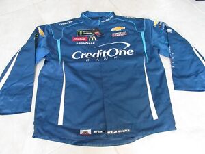 NEW NASCAR Kyle Larson #42 Credit One Bank Chevy Uniform Jacket Mens XL Blue 