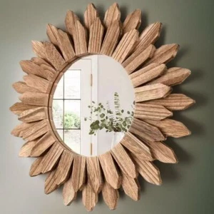 12inch Vanity Mirror Rustic Wall Mirror Farmhouse Decorative Mirror Bedroom - Picture 1 of 11