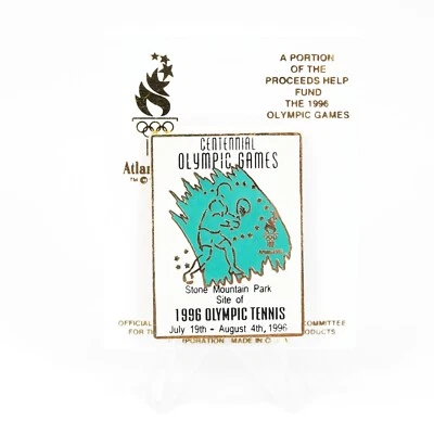 Prendedor de los Juegos Olímpicos de Atlanta 1996 lugar deportes tenis Stone Mountain Park nuevo Foto 1 de 3