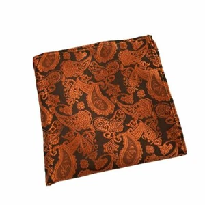 Men Classic Paisley Floral Jacquard Hanky Pocket Square Wedding Handkerchief - Picture 1 of 13