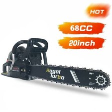 68cc Gas Chainsaw 20" Bar Gasoline Powered Chain Saw 2 Cycle Engine Cutting New
