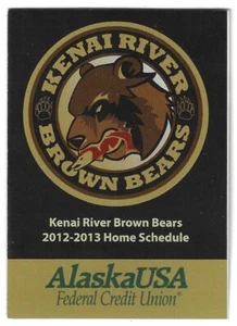 2012-13 Kenai River Brown Bears NAHL Hockey Schedule !!! Subway - Picture 1 of 1