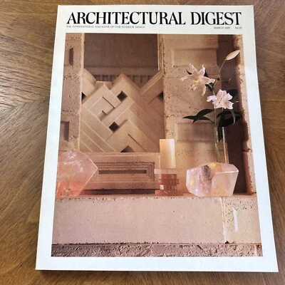 Architectural Digest March 1987 Frank Lloyd Wright Art Deco Los Angeles Taos Art - Image 1 of 4