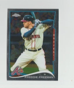 FREDDIE FREEMAN 2014 TOPPS CHROME BASEBALL #146 ATLANTA BRAVES DODGERS BASE CARD - Picture 1 of 2
