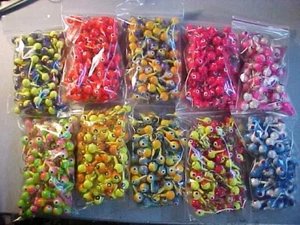 100 NUEVOS CABEZALES FLOTANTES WALLEYE JIG 3/8 TALLA 1 SURTIDOS COLORES OZ. - Imagen 1 de 7