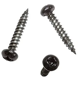 100  Black Pan Head Screws 8 X 1" Quad Drive Fast Thread Screws Cargo RV trailer - Bild 1 von 2