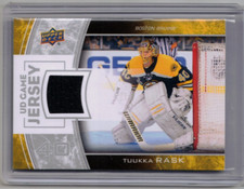 TUUKKA RASK 13/14 Upper Deck Series One UD Game-Used Bruins Jersey Card #GJ-TR