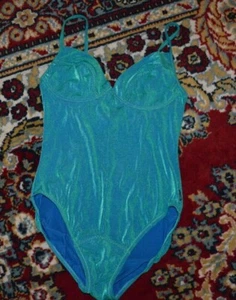 SHAN CANADA ONE PIECE SWIMWEAR FINE SHIMMER NYLON LINED SIZE-12 REGULAR $350 - Picture 1 of 11