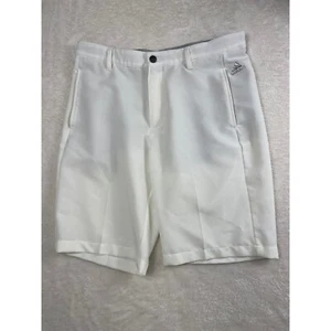 Adidas Golf Shorts Tech Pockets 3-Stripes Athletic White Size 32 - Picture 1 of 9