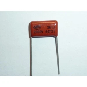 50PCS CBB81 361J 2000V 0.36NF 360pF P15 Metallized Film Capacitor - Picture 1 of 1