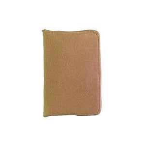 JEWELRY ORGANIZER CASE bag travel pouch TAN CAMEL Faux Leather Men Women NEW - Picture 1 of 2