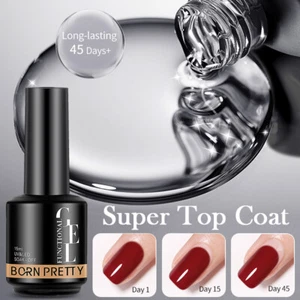 BORN PRETTY 15 ml Base Top Coat Refuerzo Gellack Transparente Remojo UV LED - Imagen 1 de 31