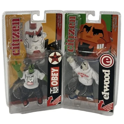 Lote de 2 figuras posables Citizen Urban Icon Elmwood y OBEY Clothing 2004 Nuevo de Lote Antiguo Foto 1 de 4
