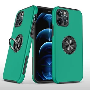 CHIEF Oil Painted Magnetic Ring Stand Hybrid Case Cover Dark Green For iPhone 11 - Picture 1 of 3