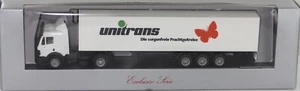 Semirremolque Herpa 351142 Mercedes-Benz SK blanco Unitrans camión H01:87 en embalaje original - Imagen 1 de 5