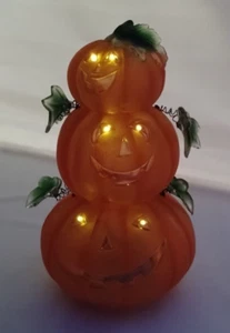 Eerie Glow Pumpkin Stack Acrílico Jack-O-Lantern 8.5” con Efectos de Sonido Halloween - Imagen 1 de 15
