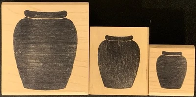 Trío estampillas de goma jarrón judikins sólido audaz Foto 1 de 3