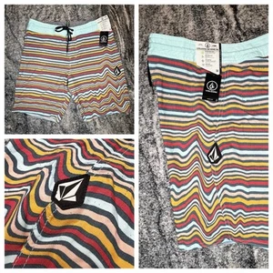 Pantalones Cortos Volcom Aura Stoney Board Para Hombre Talla 30 Surf Bañador 4 Vías Elastizados NUEVO - Imagen 1 de 10