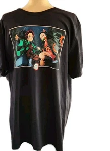 NEW Demon Slayer Anime Tanjiro and Nezuko Black T-Shirt-Size XL Anime - Picture 1 of 5
