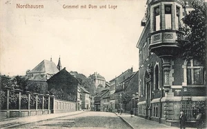Postal Nordhausen Grimmel Dom Loge Turingia 1915 postal usada - Imagen 1 de 2