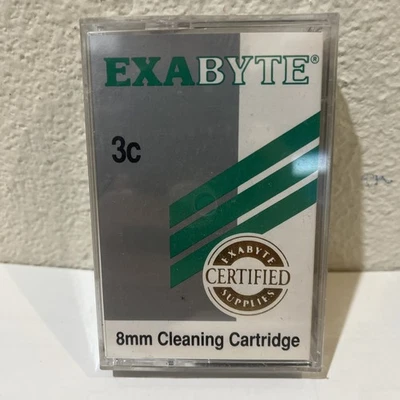 Exabyte 3C 8mm Reinigungskartusche Zertifiziert Brandneu Versiegelt - Bild 1 von 4