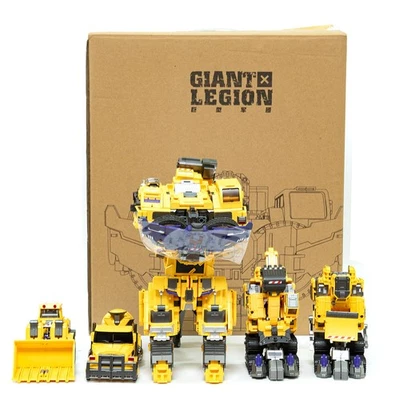 Mecha Invasion Devastator GLA01-06Y Yellow G2 Version Constructor Titan Figure - Image 1 of 4