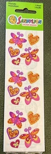 Sandylion Prismatic Sticker Design Pink Butterfly 1 Blatt Vintage Neu Säurefrei - Bild 1 von 2