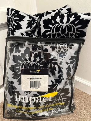 Telón de fondo de tela fotográfica de terciopelo en relieve negro plateado Impact 9' x 12' Foto 1 de 4