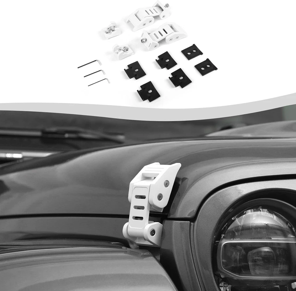 Kit de cierre de capó de acero inoxidable apto para Wrangler JK JKU 2007-2018/para Foto 1 de 4